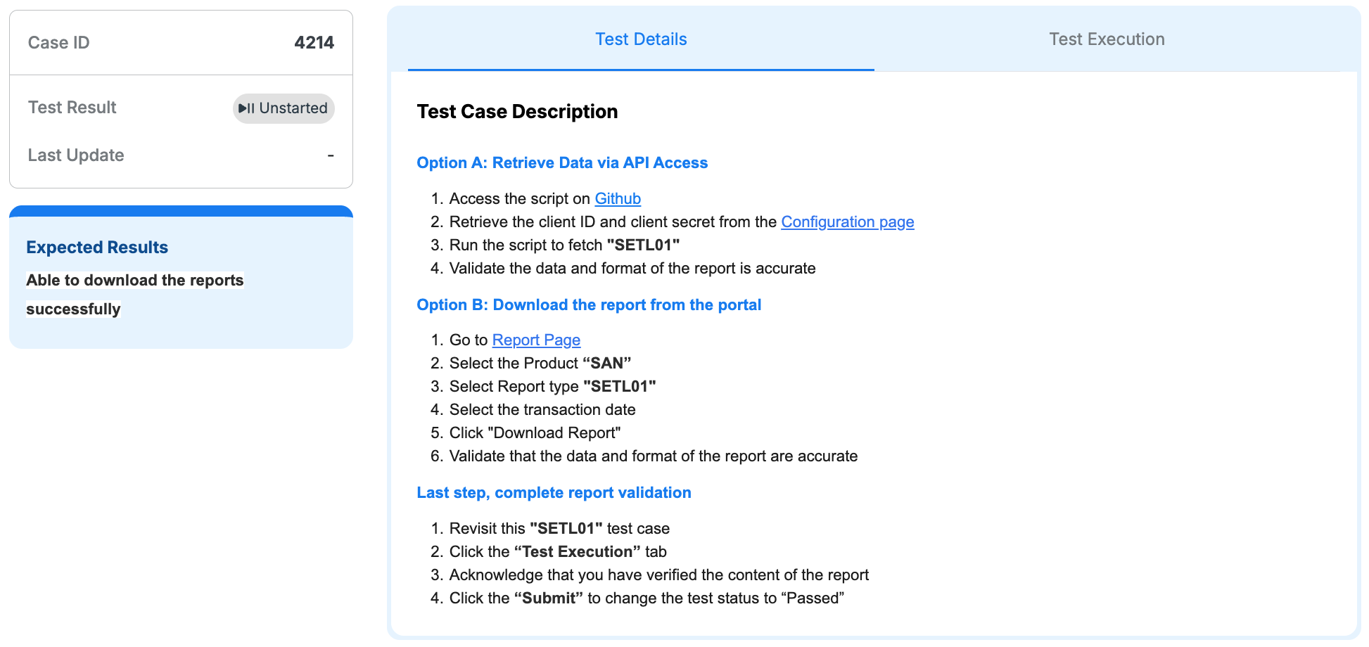 test suite